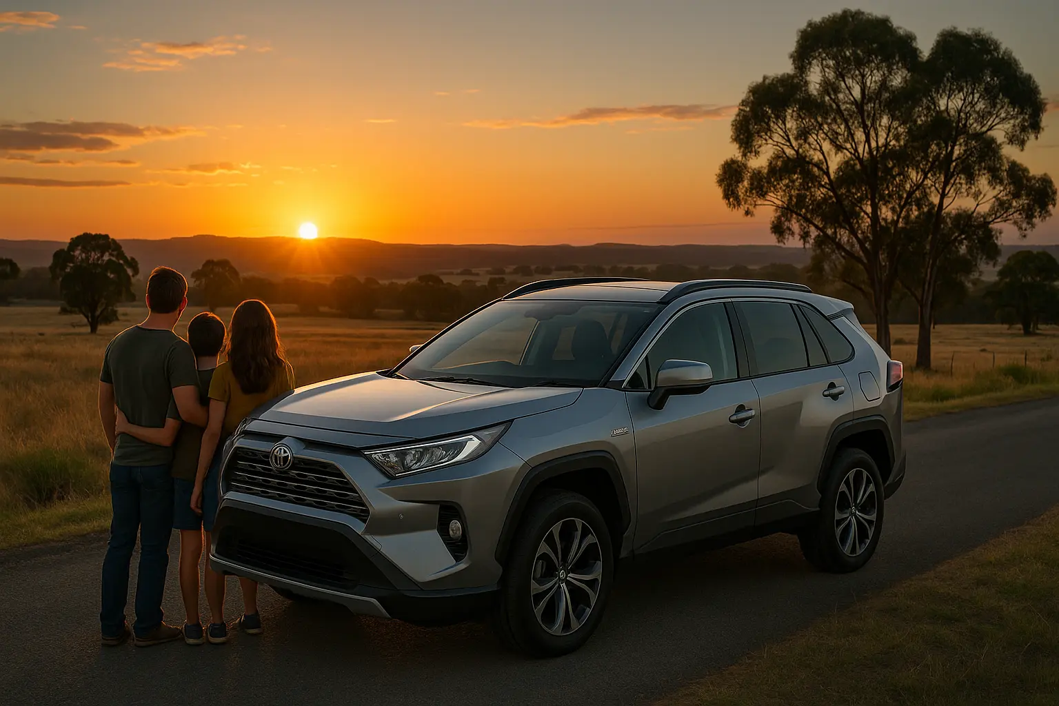 family-hybrid-suv-australian-outback-sunset-2025.