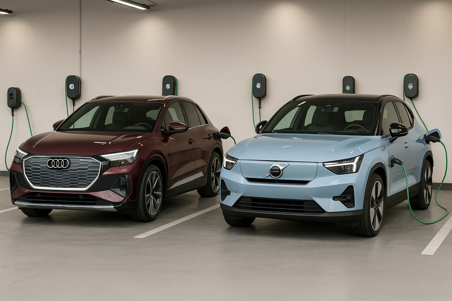 audi-q4-etron-volvo-ex30-indoor-ev-charging-station-2025