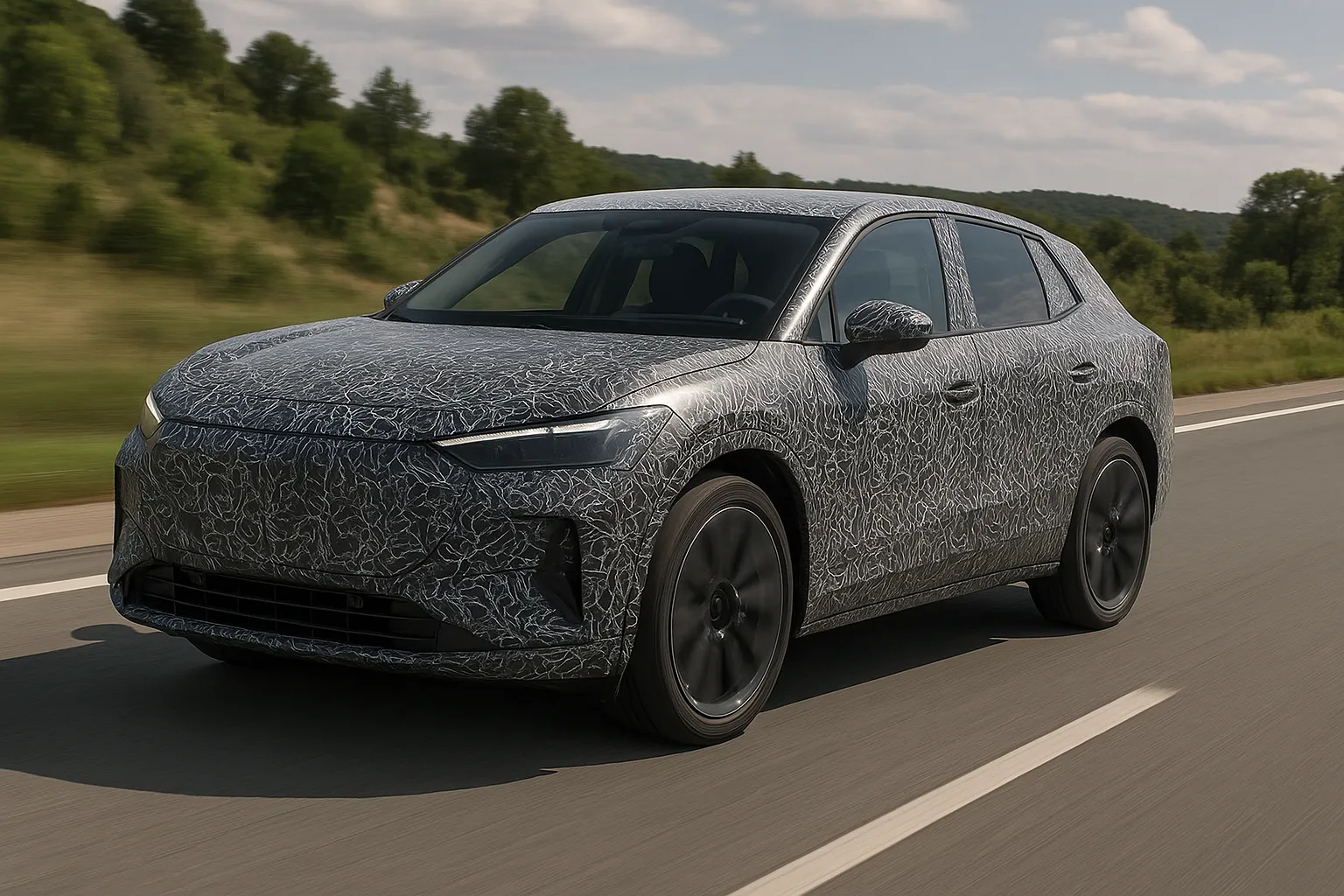 Camouflaged 2025 Electric SUV Spotted During Testing