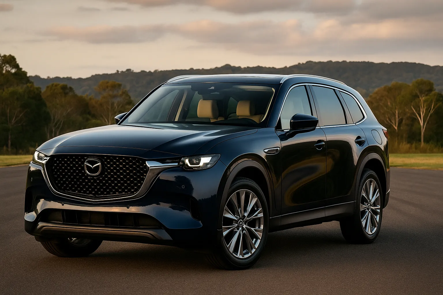 mazda-cx-90-blue-suv-family-luxury-first-drive.-1